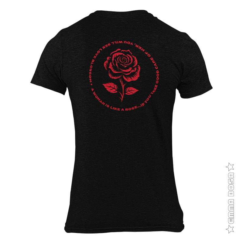 T-shirt Heren Flower Like a Rose