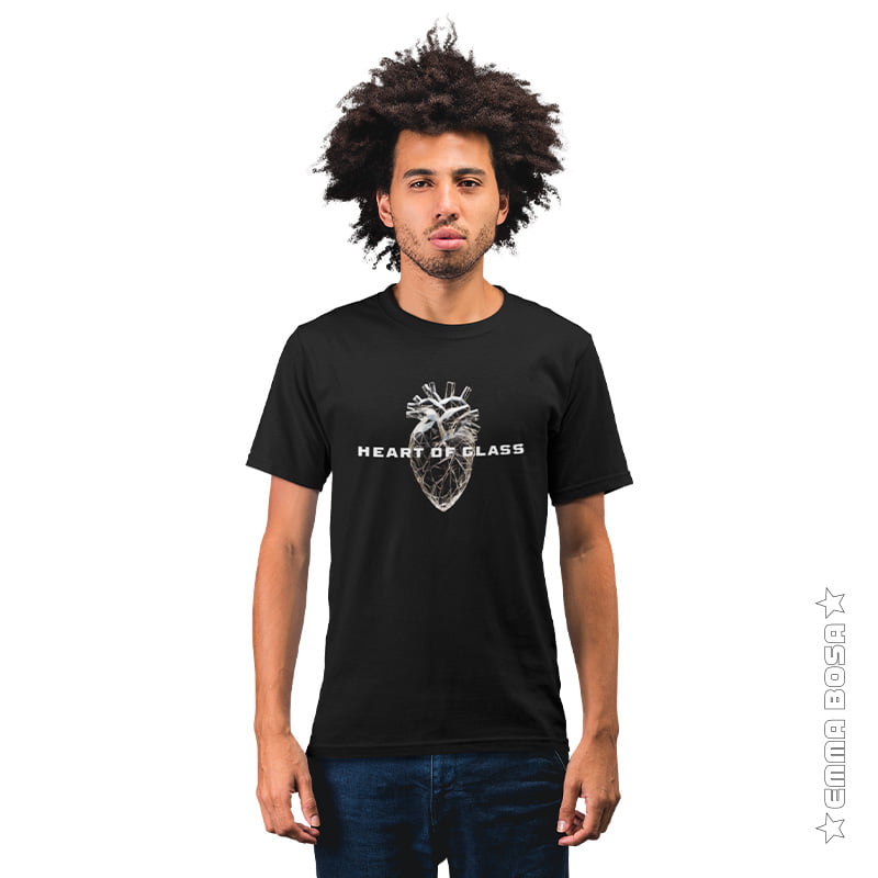 T-shirt Heren Heart of Glass