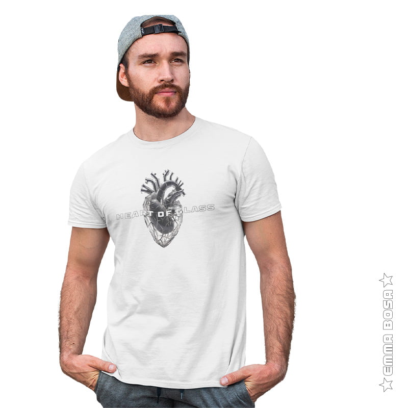 T-shirt Heren Heart of Glass