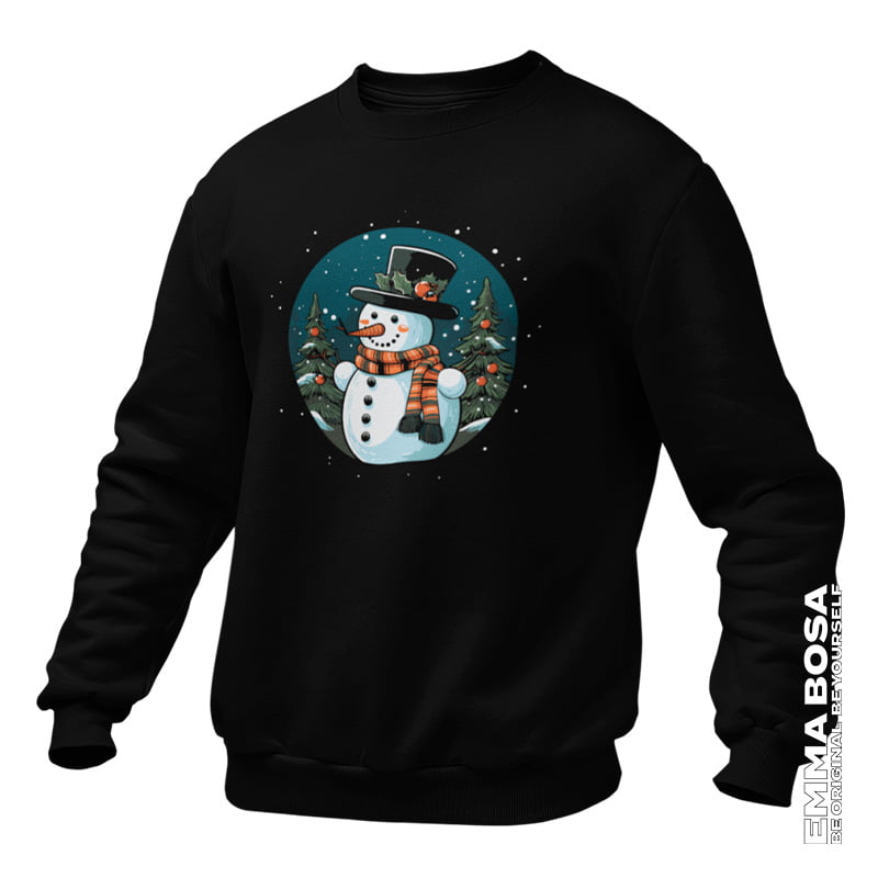Sweatshirt Heren Christmas Snowman