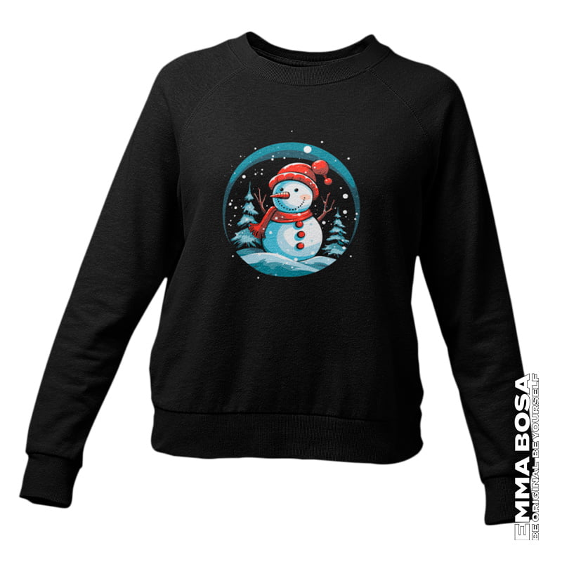 Sweatshirt Dames Christmas Snowman woman