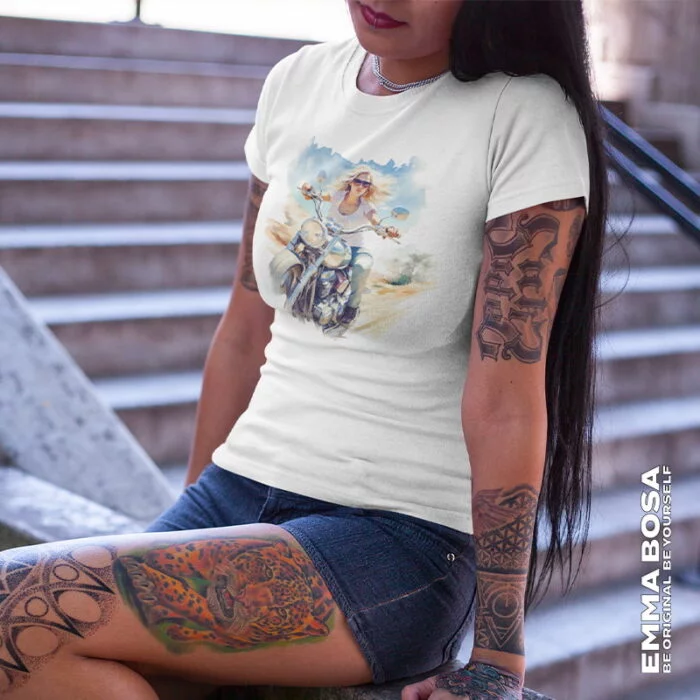 T-shirt Dames Biker Babe