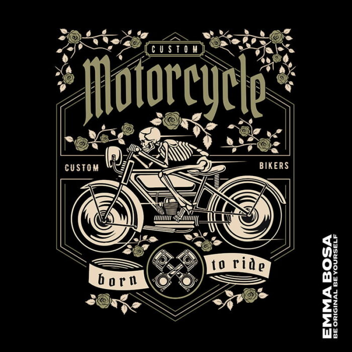 Motorcycle Skull Vintage