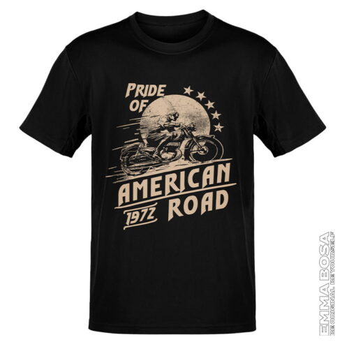 T-shirt Heren American Road Motor Vintage