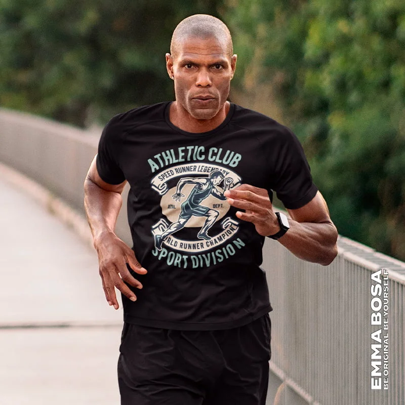 T-shirt Athletics Speed Runner Vintage – USA Vintage – T-shirt Athletics Speed Runner Vintage voor Heren (detail 2)