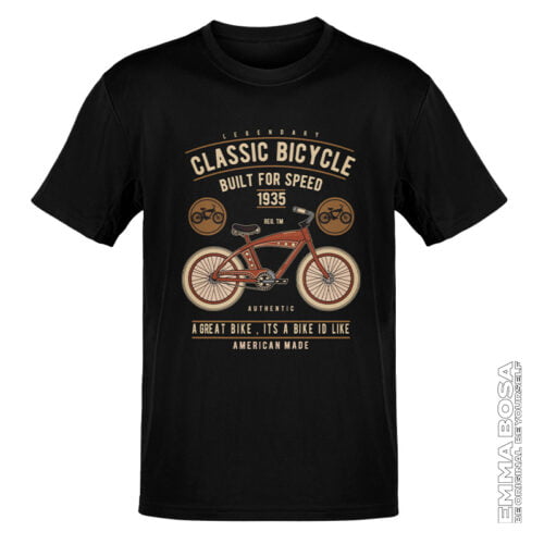 T-shirt Heren Classic Bicycle Vintage