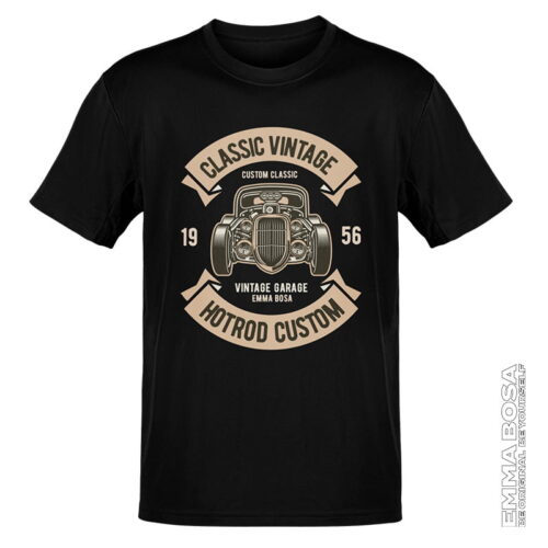 T-shirt Heren Classic Hotrod Vintage