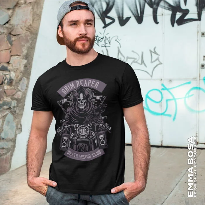 T-shirt Heren Death Motor Club Vintage