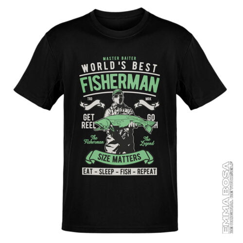T-shirt Heren Fisherman Vintage