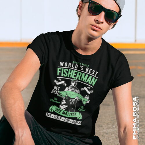 T-shirt Heren Fisherman Vintage