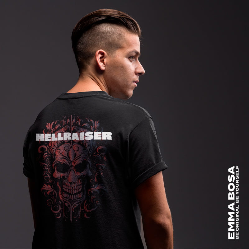 T-shirt Heren Hellraiser Skull