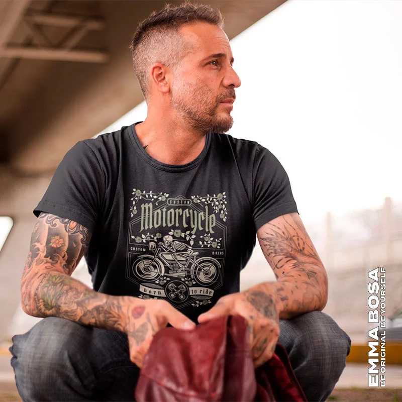 Motorcycle Skull Vintage T-shirt – USA Vintage – T-shirt Motorcycle Skull Vintage – USA Vintage (detail 2)