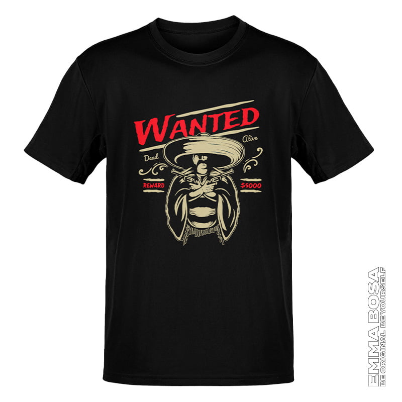 T-shirt Heren Wanted Vintage