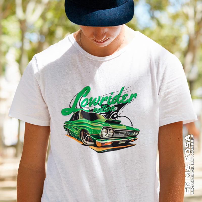 T-shirt Heren Classic Lowrider Car Nation