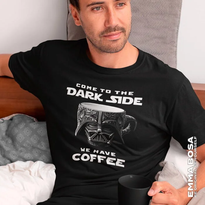 T-shirt Heren Dark Side Coffee