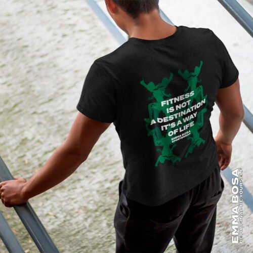 T-shirt Heren Sportswear Fitness is Not a Destination It is a Way of Life