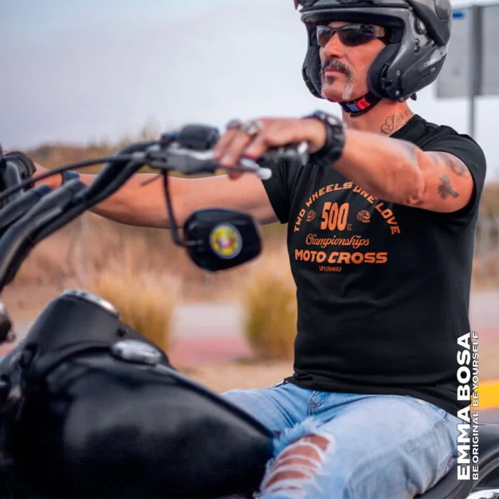 T-shirt Heren Two Wheels One Love