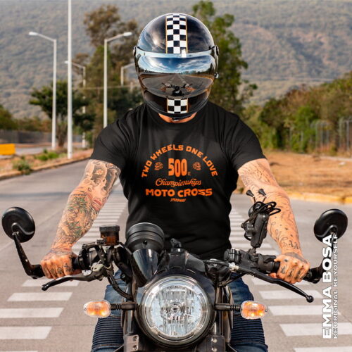 T-shirt Heren Two Wheels One Love