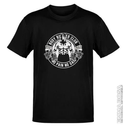 T-shirt Heren Vintage Sportswear Body Builder Club