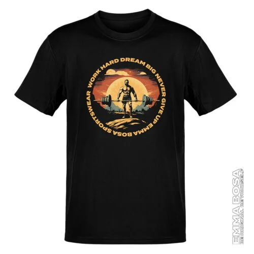 T-shirt Heren Vintage Sportswear Work Hard