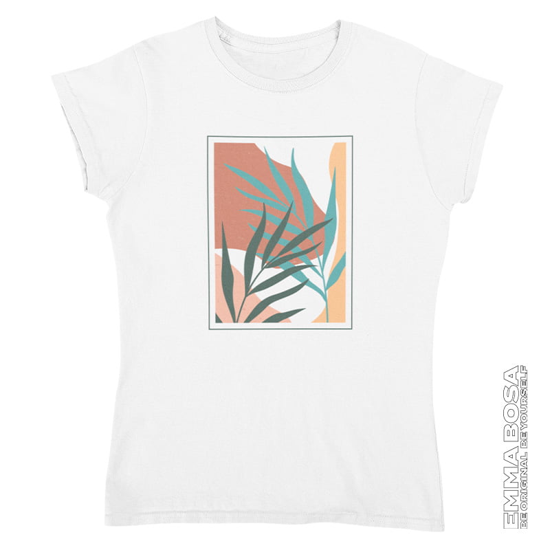 T-shirt Dames Palm Leaf