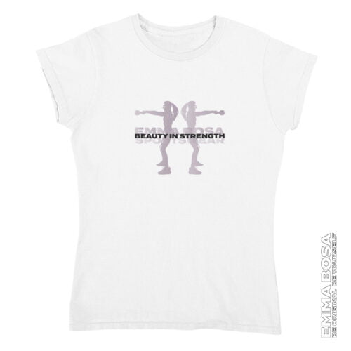 T-shirt Dames Sportswear Beauty in Strenght Purple White