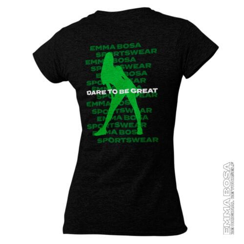 T-shirt Dames Sportswear Dare To Be Great Green Black