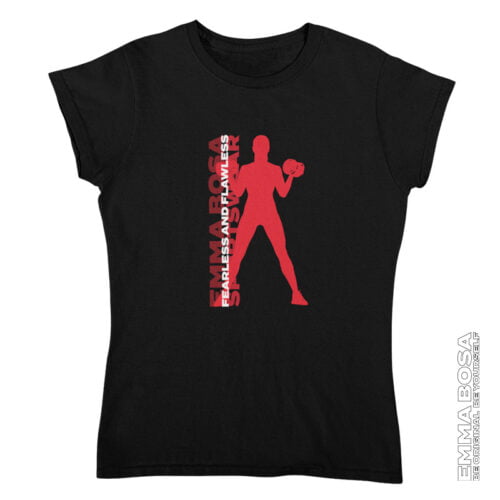 T-shirt Dames Sportswear Fearless and Flawless Red Black