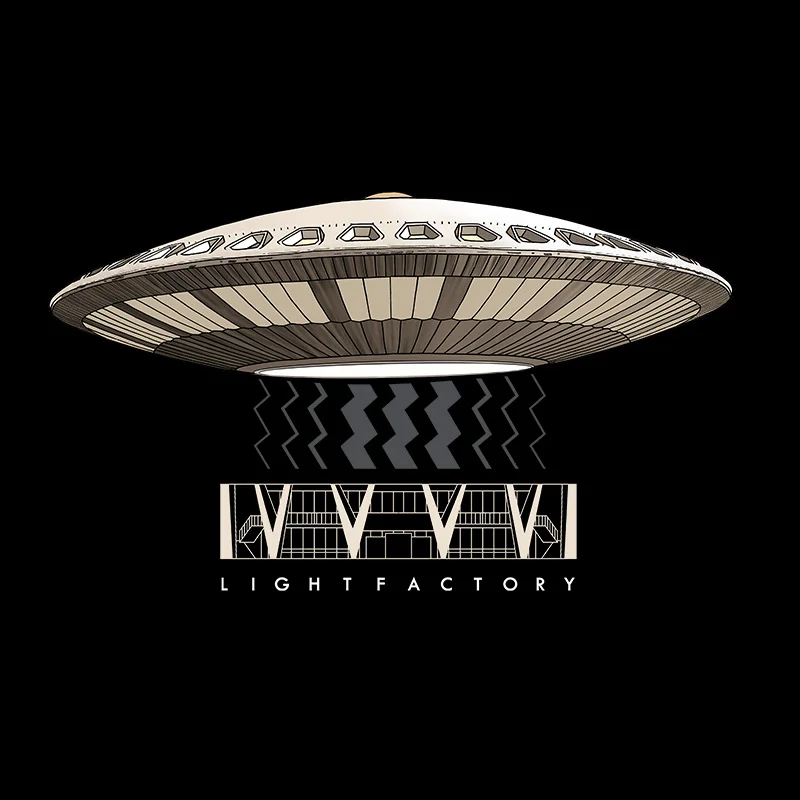 Evoluon T-Shirt – Lichtstadkunst – Evoluon T-Shirt voor Heren – Lichtstadkunst Eindhoven (detail 3)