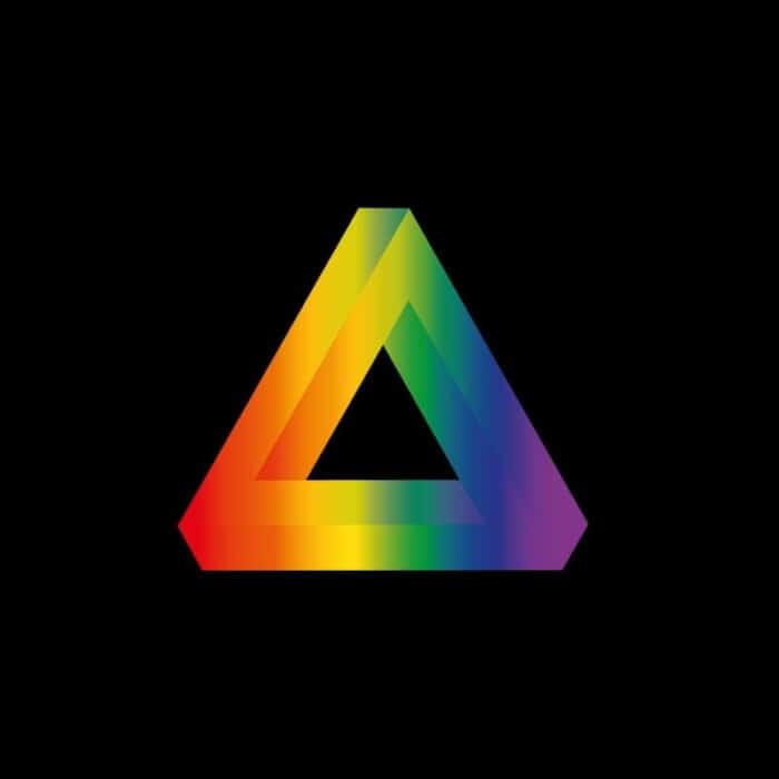 T-shirt Heren Penrose Tribar Rainbow