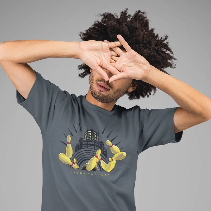 T-Shirt Kegels Heren – Lichtstadkunst – T-Shirt Kegels Heren – Lichtstadkunst Eindhoven (detail 2)