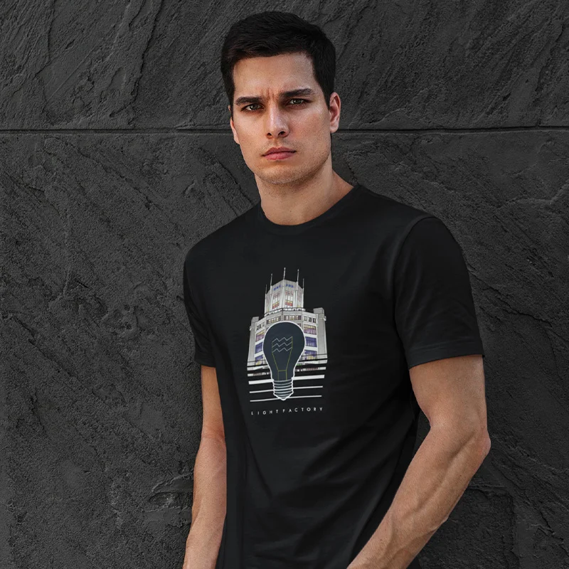 Lichtstadkunst T-Shirt Heren – Lichtstadkunst – Lichtstadkunst T-Shirt Heren – Eindhoven (detail 2)