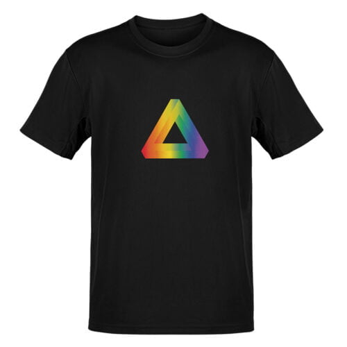 T-shirt Heren Penrose Tribar Rainbow
