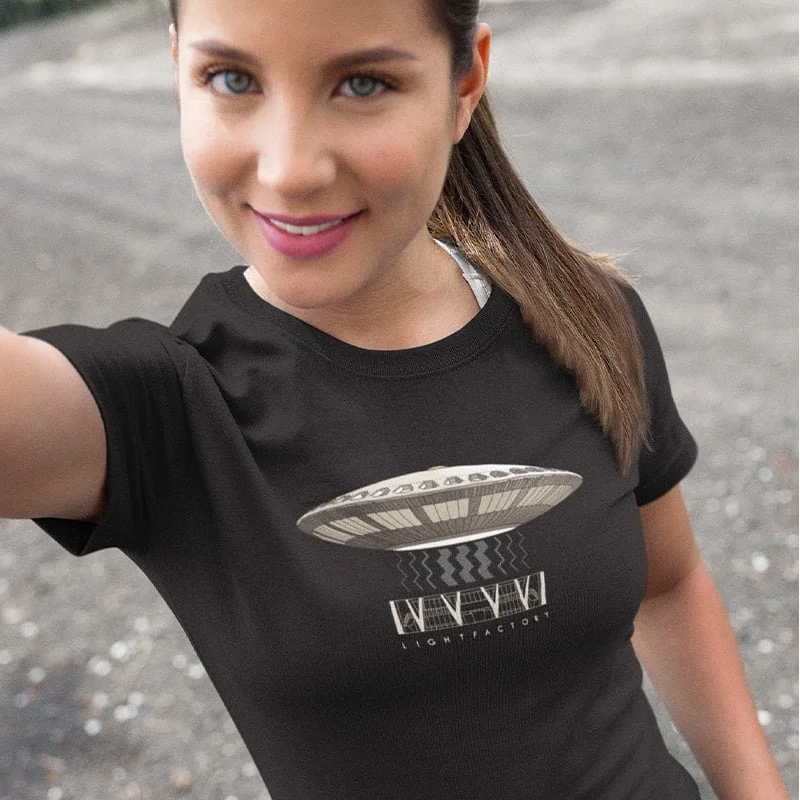 Evoluon T-shirt Dames – Lichtstadkunst – Evoluon T-shirt Dames – Lichtstadkunst Eindhoven (detail 2)