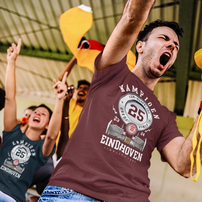 T-Shirt Heren Eindhoven Kampioen 2023-2024 Lichtstadkunst