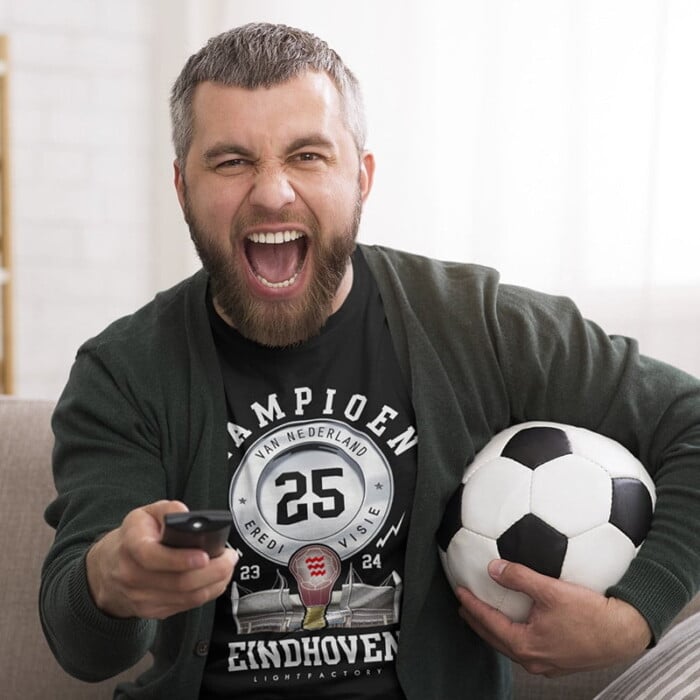 T-Shirt Heren Eindhoven Kampioen 2023-2024 Lichtstadkunst