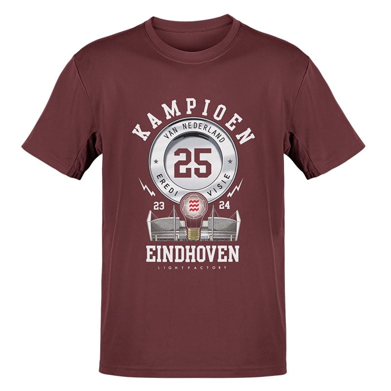 T-Shirt Heren Eindhoven Kampioen 2023-2024 Lichtstadkunst