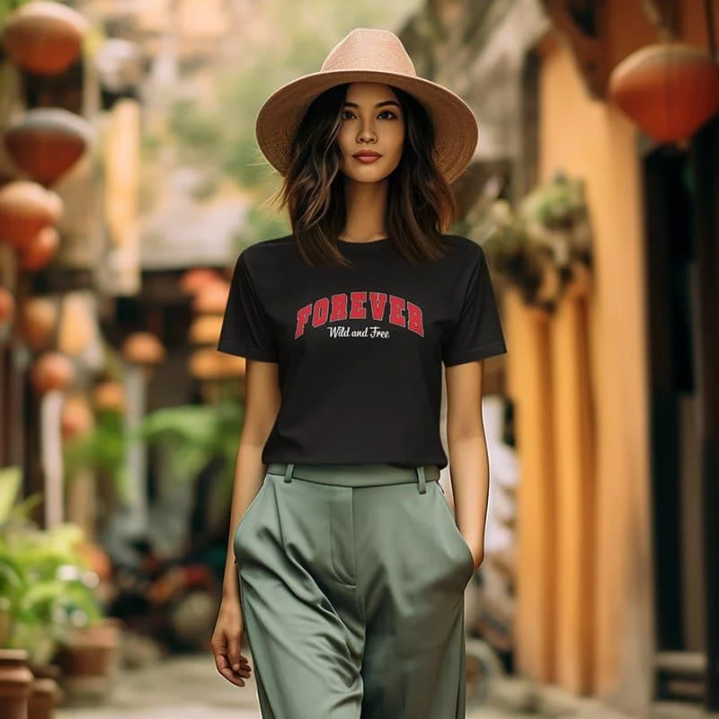 T-shirt Dames Forever Wild and Free
