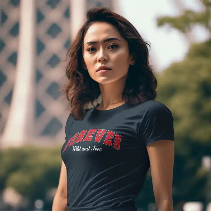 Forever Wild and Free T-shirt – T-shirt Sassy Style – T-shirt Forever Wild and Free voor Dames (detail 2)