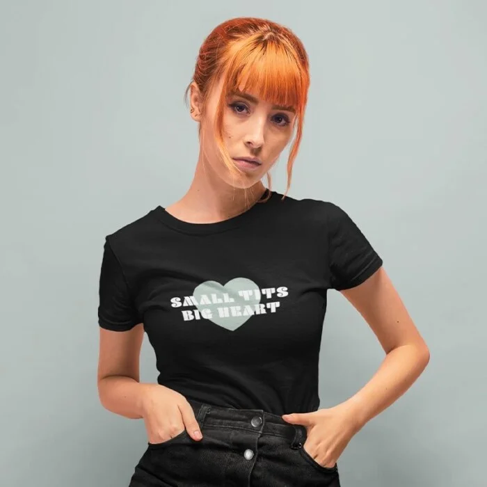 T-shirt Dames Small Tits Big Heart