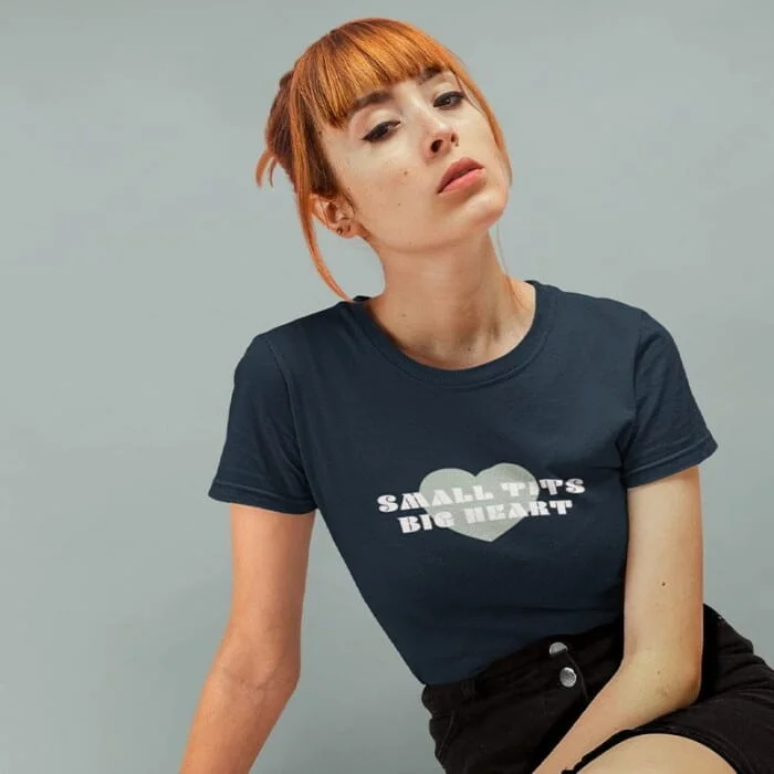 T-shirt Dames Small Tits Big Heart
