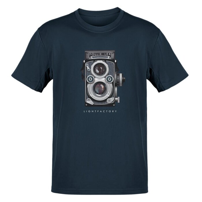 T-Shirt Heren Folierex camera Lichtstadkunst