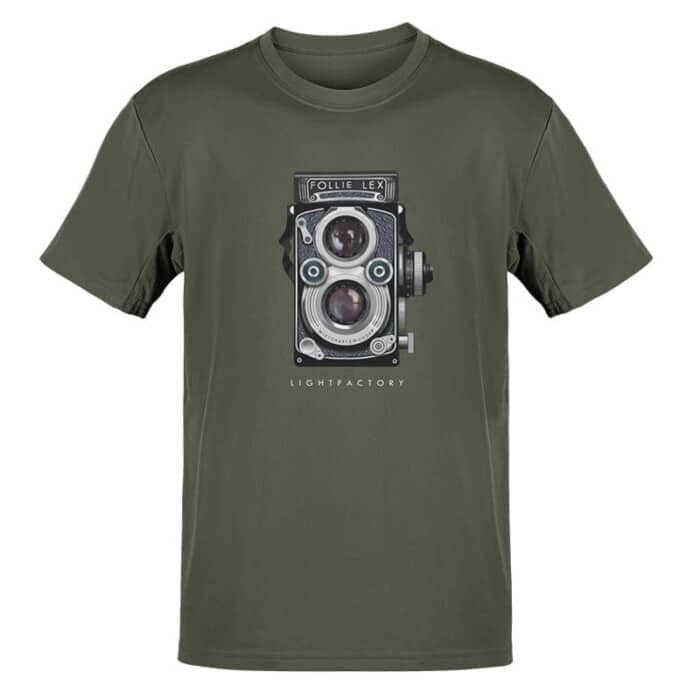 T-Shirt Heren Folierex camera Lichtstadkunst