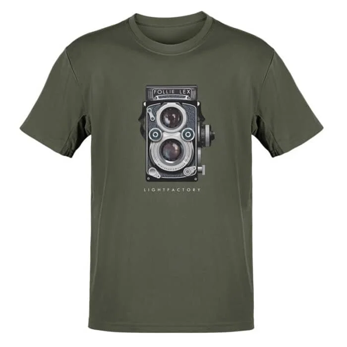 T-Shirt Heren Folierex camera Lichtstadkunst