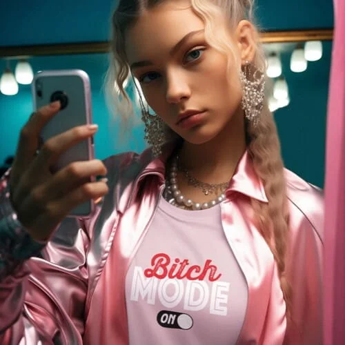 T-shirt Dames Bitch Mode On