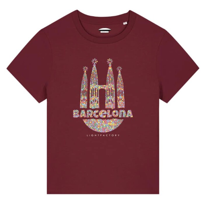 T-shirt Dames Love Barcelona Lichtstadkunst