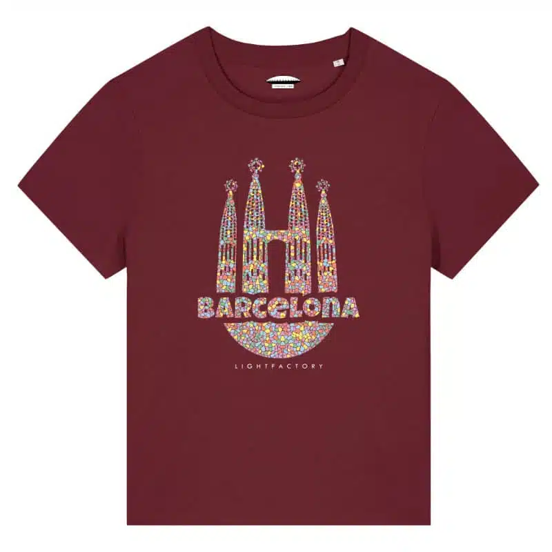 T shirt Dames Love Barcelona Lichtstadkunst Emma Bosa