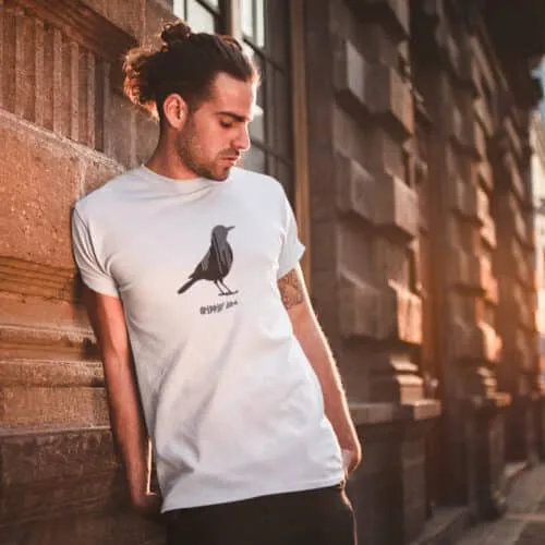T-Shirt Heren Dripping bird by Hans de Jonghe