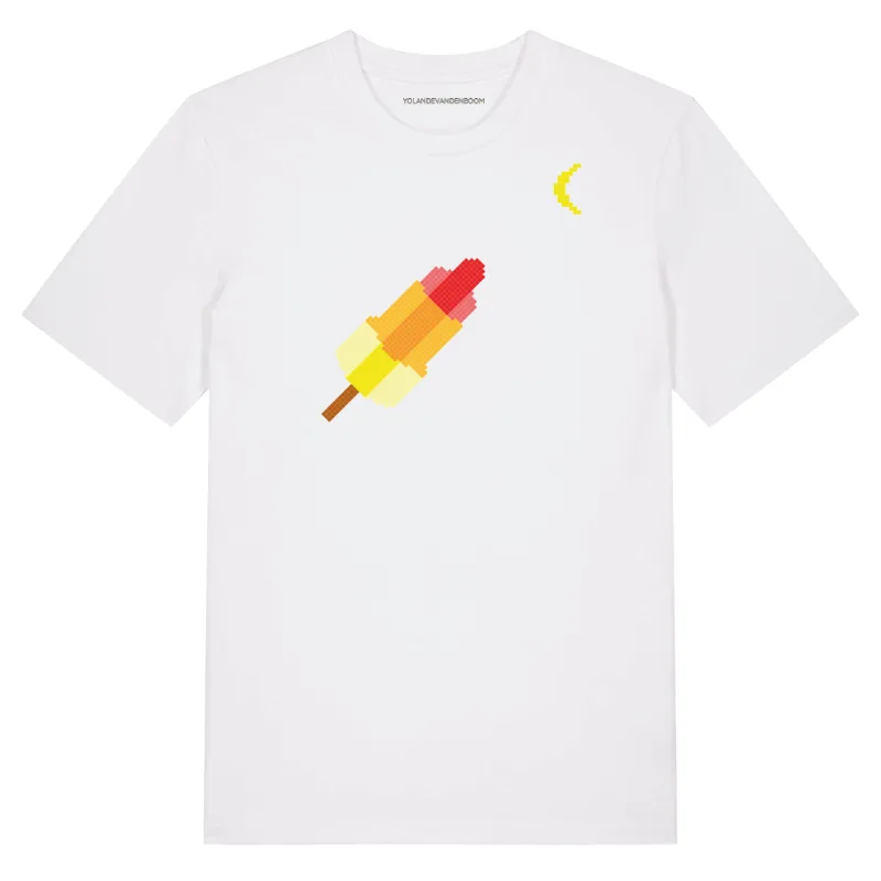T-Shirt Raket naar de maan By Yolande van den Boom