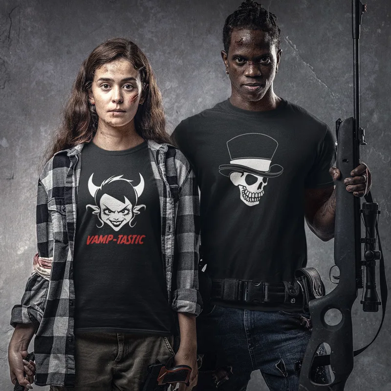 Skull TopHat T-shirt – Metal Frequencies – Skull TopHat T-shirt voor Heren – Edgy Design (detail 2)